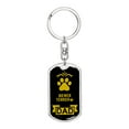 thumbnail image 1 of Biewer Terrier Keychain Stainless Steel or 18k Gold, 1 of 8