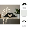 thumbnail image 5 of Elegant Ceramic Hand Heart Sculpture for Home Decor - Decorative Ornament for Bathroom, Office Desk, and Living Room Decor - Figurine for Shelf Accent and Coffee Table - 5", Black, 5 of 12