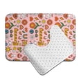 thumbnail image 6 of Yiaed Retro 70s Hippie Print Bathroom Mat Set 2 Pieces Mat Anti-Skid Pad Ultra Soft and Absorbent Bathroom Bath Mat Contour Bath Rugs for Toilet Base, 6 of 6