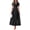 Black, variant on Womens Boho Maxi Dress Floral Summer Spring Short Sleeve V Neck A Line Embroidered Beach Vacation Dresses