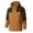 Brown, variant on USSUMA Waterproof Jacket Windproof Jacket Long Sleeves Hooded Pocket Zip Coat Fashion Multicolor Loose Outerwear Hiking Fall Top