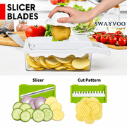 Swayvoo Mandoline Slicer Vegetable Chopper Safe Slicer Vegetable Dicer
