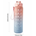 thumbnail image 3 of Botella De Agua Deportiva Botellas para beber de gimnasio de 900ML portátiles con cepillo y correa botella de agua motivacional, 3 of 9