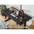 thumbnail image 2 of FEZIBO 60" x 24" Height Adjustable Standing Desk, Electric Stand Up Table, Sit Stand Home Office Desk with Splice Board, Black Frame/Black Top, 2 of 8