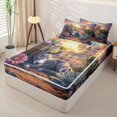 thumbnail image 2 of Homewish Donkey Foal Desert Sunset Print Zipper Twin Comforter Sets with Fitted Sheet and 2 Pillowcases,Southwestern Style Zipper Bedding Set For Kids Boys And Girls,Reversible,4 Pieces, 2 of 7