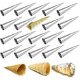 thumbnail image 1 of ER Moldes para croissants en forma de cono de acero inoxidable de 20 piezas para hornear tubos de rollo de crema con concha de croissant oso de fresa Electrónica, 1 of 5
