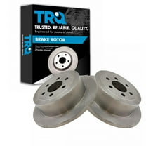 TRQ Rear Brake Rotors Set Solid Fits Select 2003-2004 Dodge Dakota