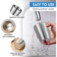 thumbnail image 3 of 6 Pack Stainless Steel Cup Metal Tumbler Double Wall Vacuum Water Glasses Camping Reusable Mugs Bbq Home Office Party Coffee,1.4 inch., 3 of 5