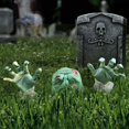 thumbnail image 2 of Estacas De Césped De Cara Y Brazos De Zombie Realistas De Halloween - Estacas De Jardín De Cabeza Y Manos De Hueso De Esqueleto Verde para Cementerio De Casa Encantada, Cementerio, Co, 2 of 5