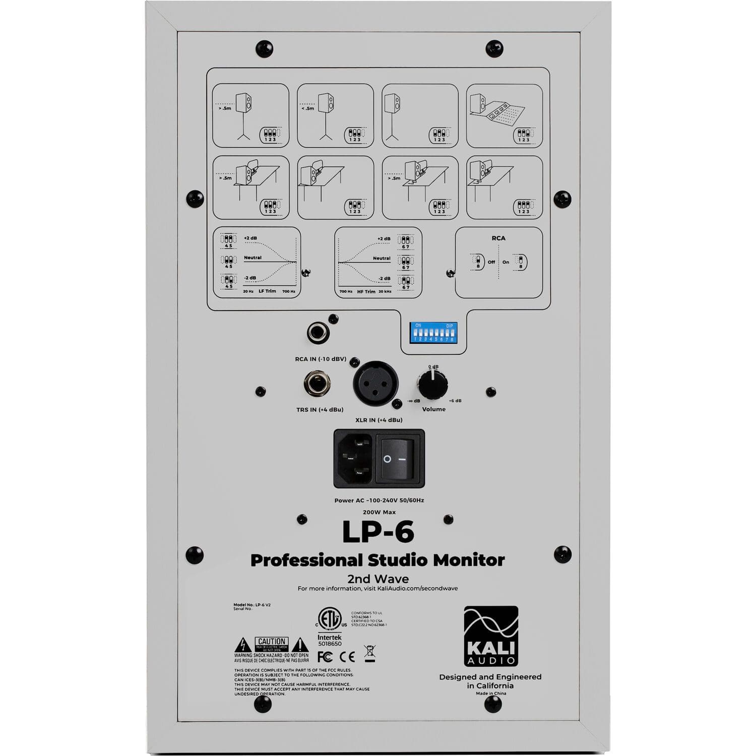 Kali Audio Powered Studio Monitor, White, 17.51 lbs