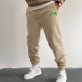 thumbnail image 2 of Zszcpp Work Pants Men Letter Print Solid Pockrt Daily Life Sports Long Running Cool Trousers Casual Trouser, 2 of 4
