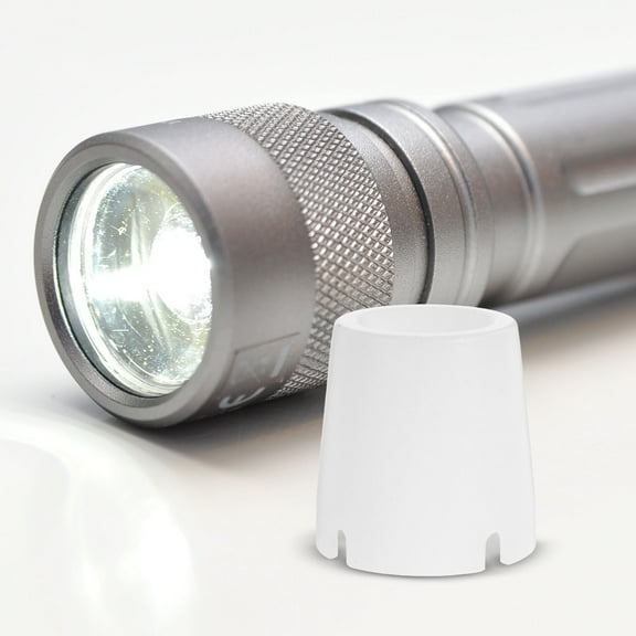 ROSENICE 1Set Flashlight Diffuser Dome Plastic White For Indoor Reading Light And