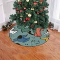 thumbnail image 2 of FMSHPON DrawingDogs Xmas Christmas Tree Skirt Stand Mat for Holiday Party Decoration Indoor Outdoor 48 inches, 2 of 3