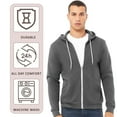 thumbnail image 6 of BELLA + CANVAS Unisex Fleece Full-Zip Hoodie Sweatshirt 52/48 Cotton/Polyester Comfy Metal Zipper Sweater (Teal, 3XL), 6 of 7