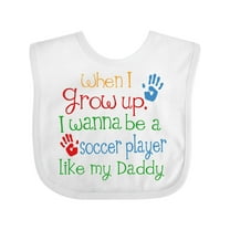 Inktastic Soccer Player Like Daddy Boys or Girls Baby Bib