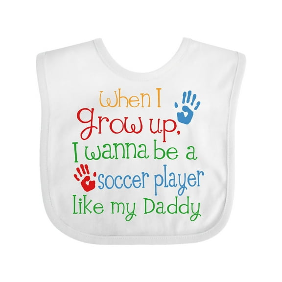 Inktastic Soccer Player Like Daddy Boys or Girls Baby Bib