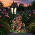 thumbnail image 4 of asddcavvf Solar Powered Dog Statue Outdoor Garden Resin Pet Sculpture for Patio Backyard Housewarming, 4 of 6