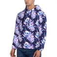 thumbnail image 3 of Goofa blue starry sky Skull flower for Men's Hooded Sweatshirt - Lightweight Pullover Hoodie with Kangaroo Pocket, Perfect for Everyday Wear-4X-Large, 3 of 7