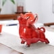 thumbnail image 5 of Adornos de Vaca de Cerámica Roja para Decorar El Hogar, La Sala de Estar o El Escritorio. Atraen La Prosperidad. Artesanías Auspiciosas., 5 of 6