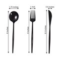 thumbnail image 3 of Efavormart 24 Pack | Black Sleek Modern Flatware Set, Premium Plastic Silverware Cutlery Set - 8", 3 of 11
