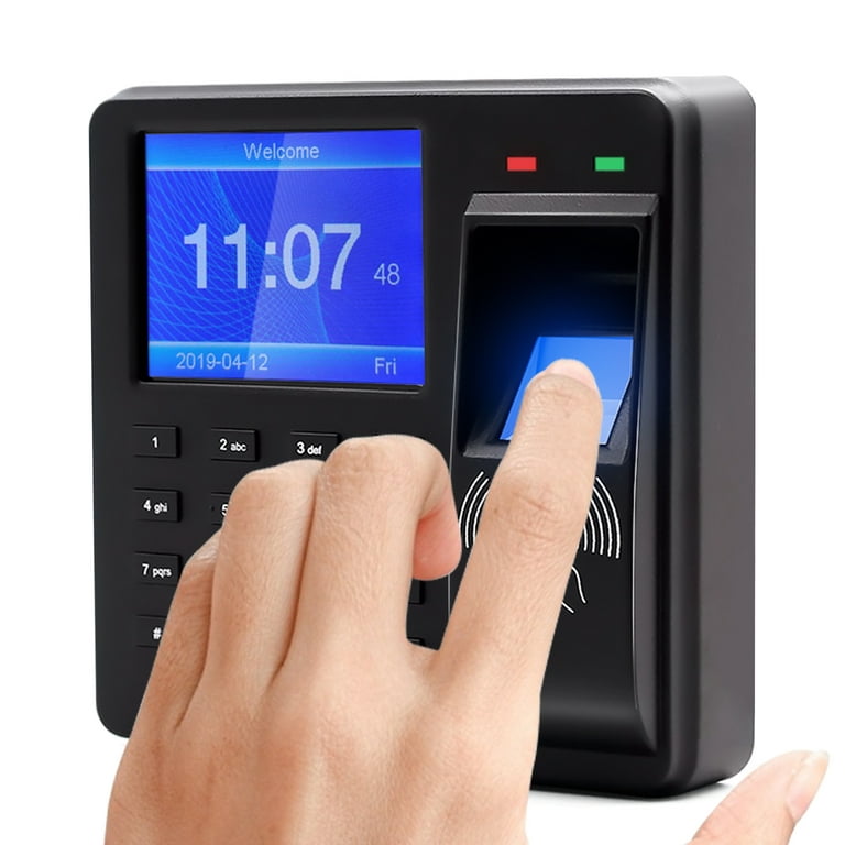 ordlyd Forenkle Generator Access Control Time Attendance Machine Fingerprint/Password/Card  Recognition Time Clock with 2.4 Inch Display Screen Employee Checking-in  Recorder Multi-language Support U Disk Export Report - Walmart.com