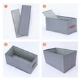 thumbnail image 3 of Unique Bargains Storage Cube Fabric Foldable Basket with Handles for Shelves 1pcs Grey M, 3 of 7
