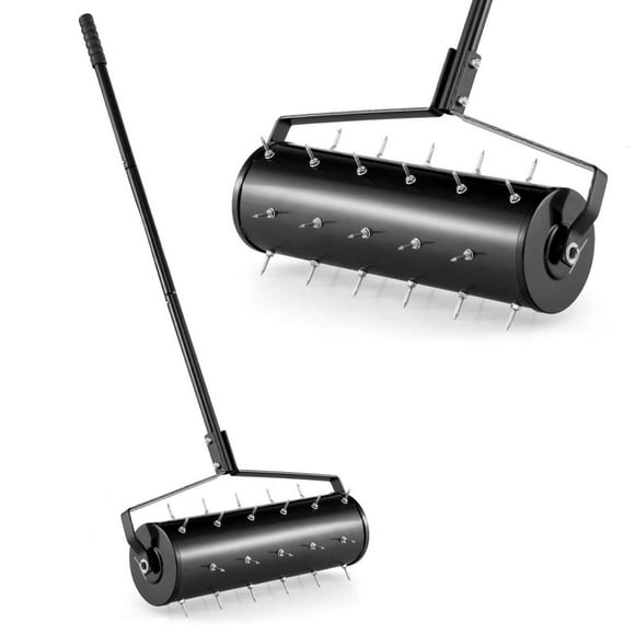 Costway 21" Manual Lawn Aerator Grass Aeration Tool Filled with Sand or Stone with Handle