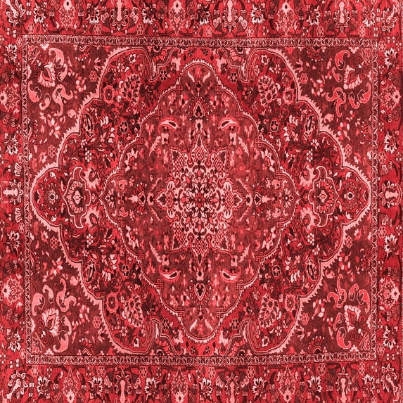 Ahgly Company Indoor Square Persian Red Traditional Area Rugs, 7' Square