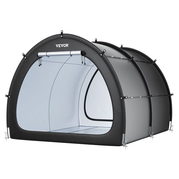 Outdoor Waterproof Bike Storage Tent Ventilated Window High Strength Fiberglass Dual Zippers Holds 5  Bicycles