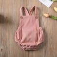 thumbnail image 2 of One opening 2020 Baby Summer Clothing Newborn Infant Baby Boy Girls Bodysuit Jumpsuit Corduroy Clothes Backless Outfits, 2 of 5
