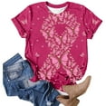 thumbnail image 2 of WEAIXIMIUNG Valentine's Day Cancer Awareness Month Tee | 's Graphic T Shirt for Events, 2 of 4