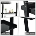thumbnail image 4 of Giantex Ladder Shelf 5-Tier Wall-Leaning Bookshelf Ladder Bookcase, Simple Modern Wood Storage Display Shelf for Home, Black, 4 of 5