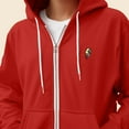 thumbnail image 5 of Dalix Lightning Bolt Glow in the Dark Embroidered Zip Hoodie Fleece Long Sleeve Pocket Warm Soft Mens in Red 3XL XXX-Large, 5 of 5