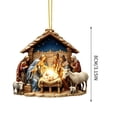 thumbnail image 7 of Clearance!3.15in Nativity Scene Christmas Ornament, Acrylic Hanging Ornament, Holy Family Birth of Christ Mary Jesus Decor, Indoor Outdoor Christmas Tree Decoration Religious Xmas Gift, 7 of 7