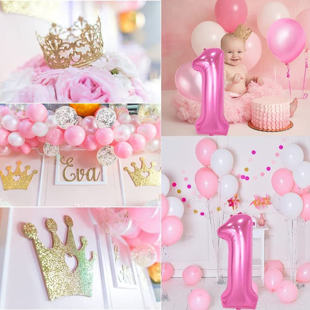 Yansion Pink Princess Birthday Party Decorations Kit photo 8