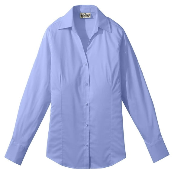 Edwards Garment Women's V-Neck Long Sleeve Stretch Blouse, Style 5034