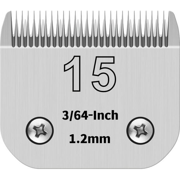 DODAER Detachable Pet Dog Grooming Clipper Ceramic Blades,Compatible with Size-15 Cut Length 3/64-Inch(1.2mm),Compatible with Oster A5,Wahl KM Series Clippers