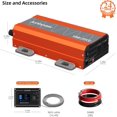 thumbnail image 2 of Inversor de corriente Junbpaw LGE-1080Ti 1080W 12V a 110V ultra silencioso, 2 of 9