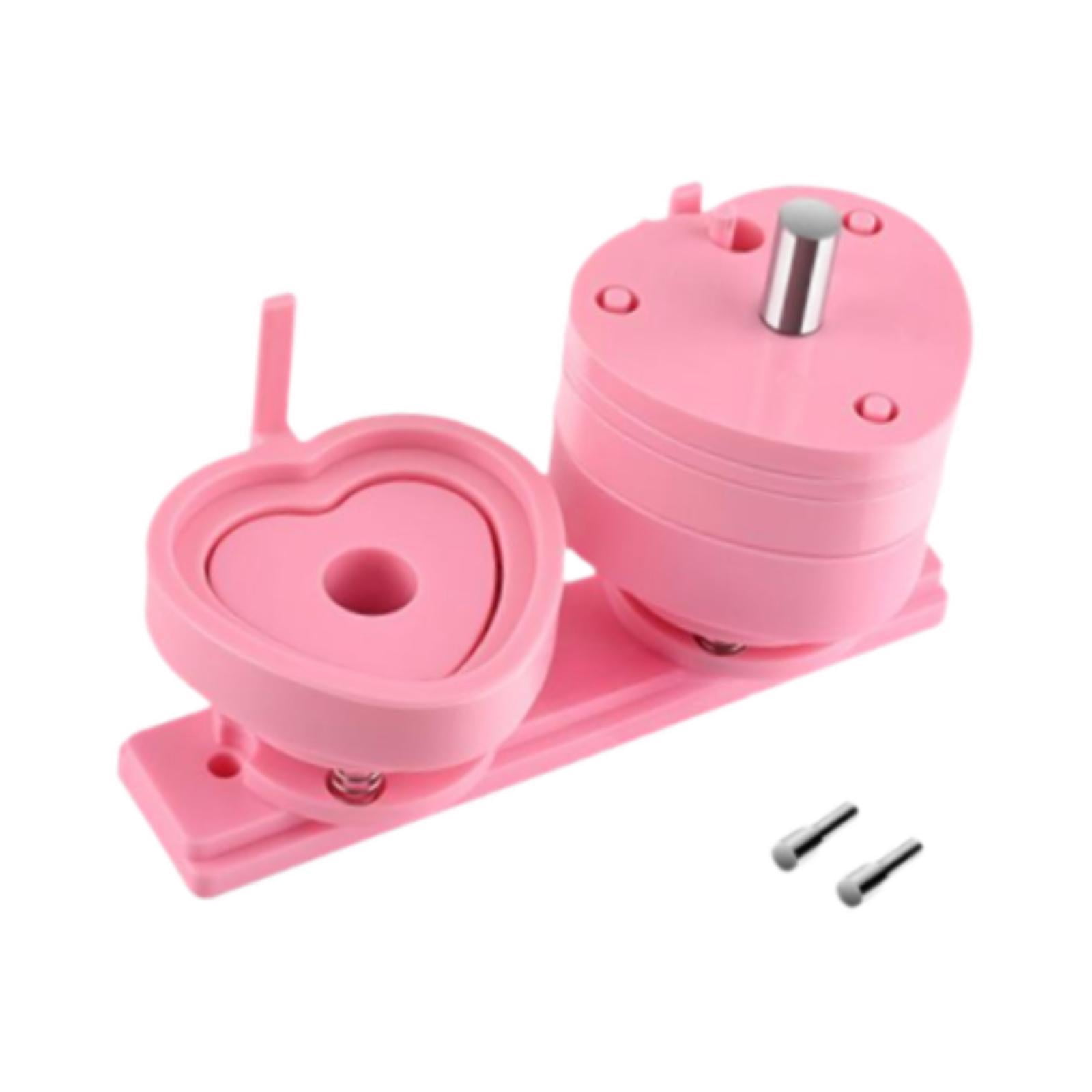 FVDPWYE ABS Plastic Badge Maker Die Mold Kit for Button Badge Press Machine and Creative Pink