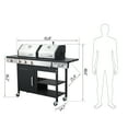 thumbnail image 4 of Holaki 3-Burner Propane Gas BBQ Grill with Side Burner - 37,230 BTU Output, Enameled Cast Iron Cooking Grids, Stainless Steel, Perfect for Outdoor Barbecue, 4 of 7