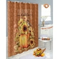 thumbnail image 6 of Hello Pumpkin Shower Curtains for Bathroom, Thanksgiving Sunflowers with Bird Waterproof Fabric Shower Curtain for Bathroom Bathtub Decoration, Machine Washable, 54x"78", 6 of 9