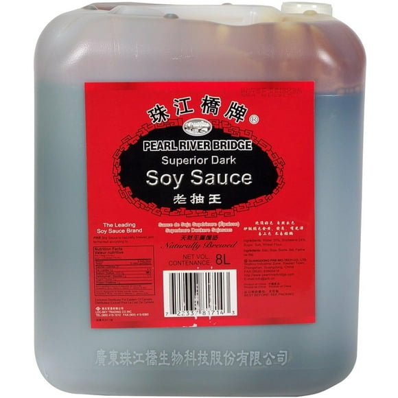 Pearl River Bridge Sauce Soja Foncée Supérieure Aromatisée au Champignon 8 Litres