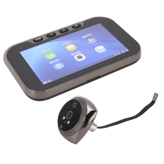 Front Door Peephole Camera Viewer, 4.5in High Strength Night Viewing 135 Degree Wide Angle Door Viewer Peephole Camera Motion Detection for Home