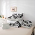 thumbnail image 6 of Manfei Woodland Wolves 7-Piece King Bedding,Ink Wash King Bed in a Bag,White Black,Light Gray Reversible, 6 of 7