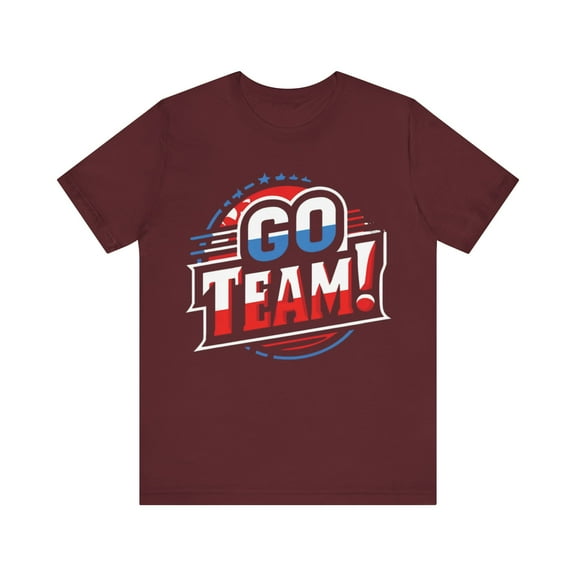 Go Team! Vibrant Red Athletic Apparel for Football Fans