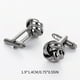 thumbnail image 4 of Gemelos de nudo de moda de 2 piezas y Diseño de nudo clásico Brazalete de joyería de aleación Negro Hugo Gemelos Nudo, 4 of 4