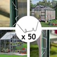 thumbnail image 3 of 50pcs Stainless Steel Greenhouse W Clips Wire Glazing Glass Frame Fixing, 3 of 5