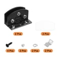 thumbnail image 3 of Uxcell 2pcs 90 Degree Glass Hinge for 5-7mm / 0.22"-0.28" Zinc Alloy Cupboard Hinge Glass Clamp Replacement Parts, Black, 3 of 4