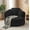 Black, variant on Aukfa Modern Corduroy Round Accent Chair, Compressible Chaise Lounge for Living Room & Bedroom, No Assembly,Orange