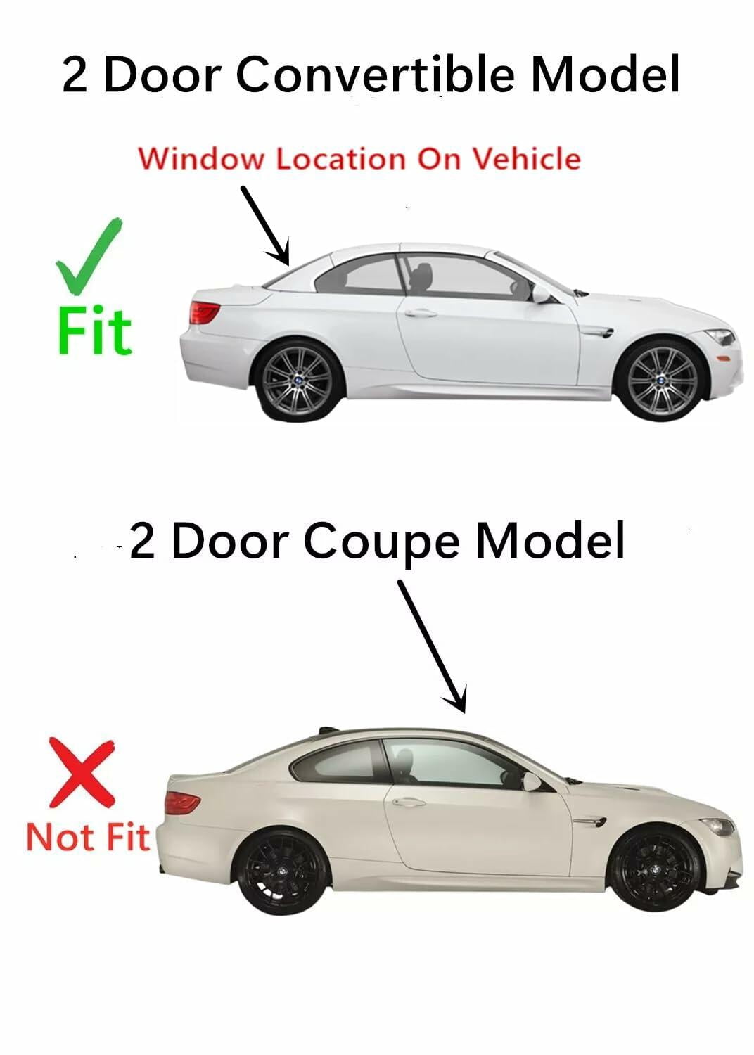 Heated Back Window Back Glass Compatible with BMW 328i 335i 335is M3 Hardtop Convertible 2007-2013 Models